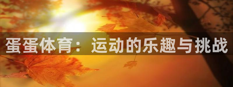 oety欧亿：蛋蛋体育：运动的乐趣与挑战