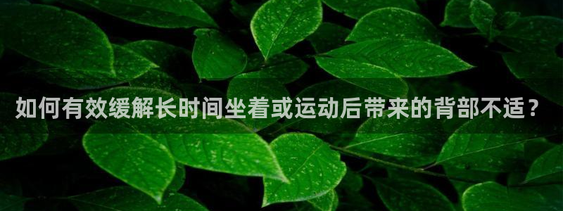 oety欧亿：如何有效缓解长时间坐着或运动后带来的背部不适？